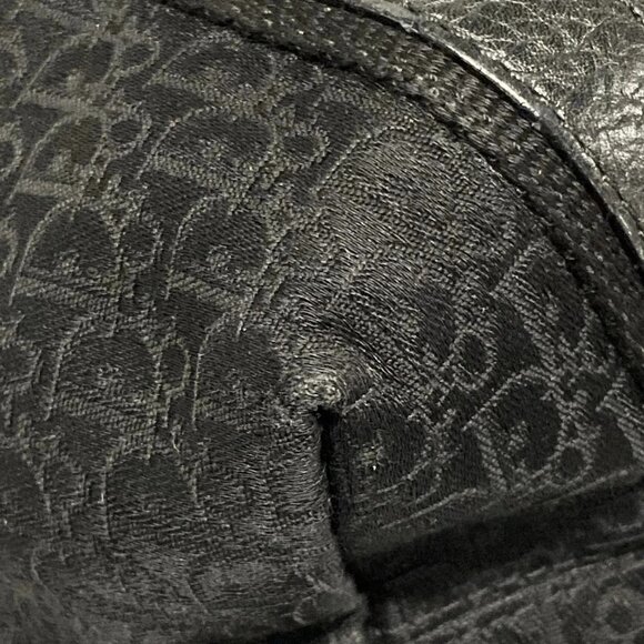 Auth DIOR/ChristianDior Street Chic/Trotter Black Jacquard Leather Tote Bag - Picture 9 of 16